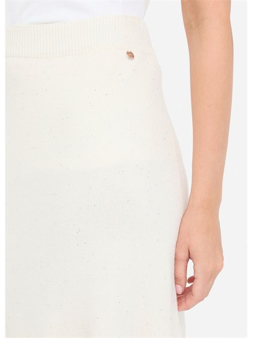 Gonna midi in maglia con paillettes LIU JO | MF5295MA27R/W9167